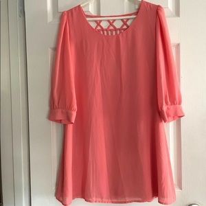 Want & Need Beautiful Coral Dress